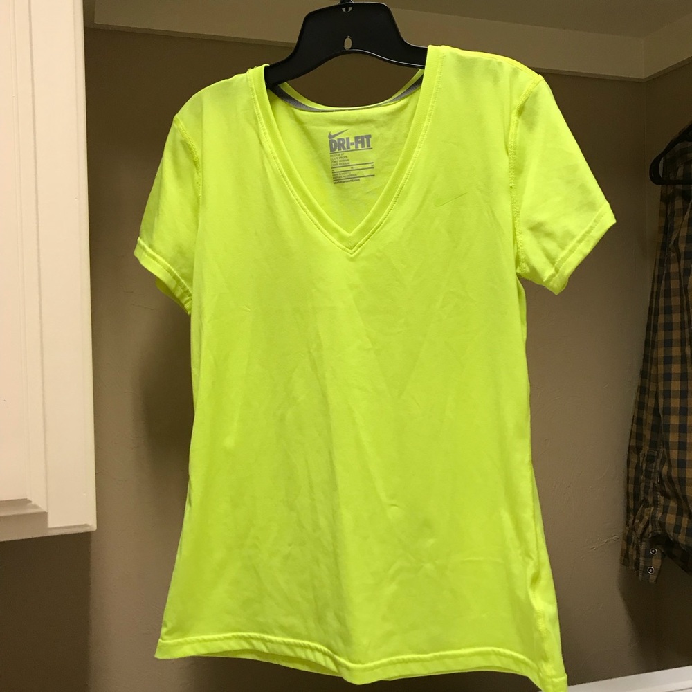 Nike Dri Fit Shirt Neon Yellow